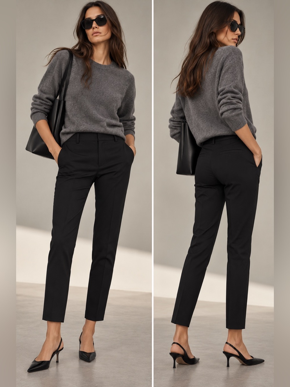 Babaton Elliot Low Rise Slim Leg Grazer Pants Black Size 10 NWT